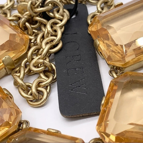 J. Crew Bold Chunky Faceted Peach Necklace NWT - Picture 4 of 4